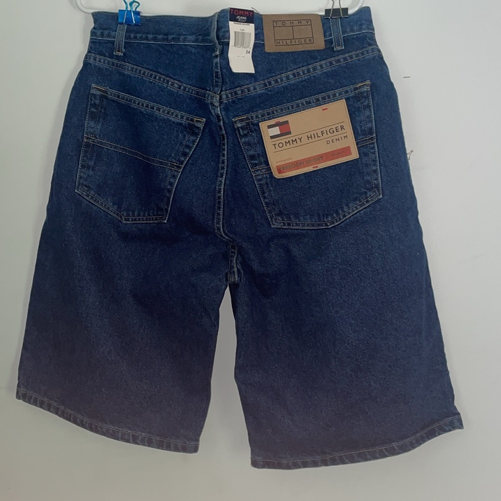 Tommy Hilfiger Blue Denim Shorts size 34 - Picture 2 of 5